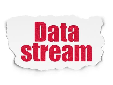 Information concept: Data Stream on Torn Paper background Illustrazione stock