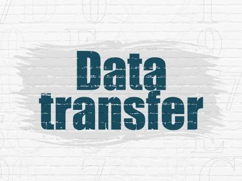 Information concept: Data Transfer on wall background イラスト素材