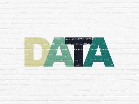 Information concept: Data on wall background Stock Illustration
