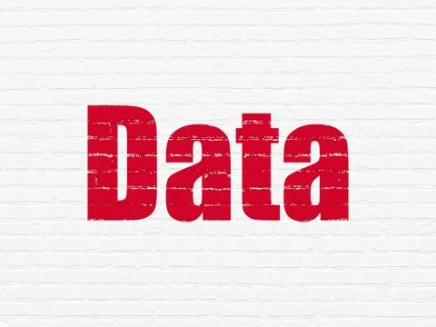 Information concept: Data on wall background Illustrazione stock