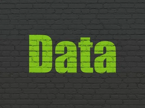 Information concept: Data on wall background Illustrazione stock