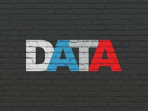 Information concept: Data on wall background Stock Illustration