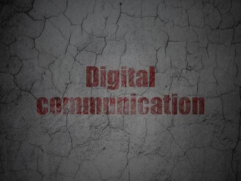 Information concept: Digital Communication on grunge wall background Illustrazione stock