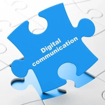Information concept: Digital Communication on puzzle background イラスト素材