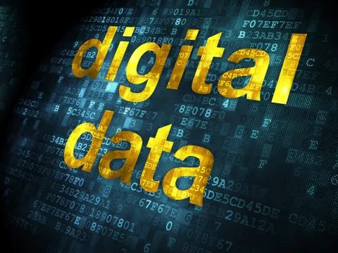 Information concept: Digital Data on digital background 스톡 일러스트