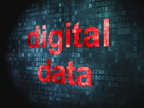 Information concept: Digital Data on digital background Stock Illustration