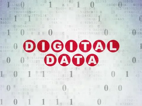 Information concept: Digital Data on Digital Data Paper background Illustrazione stock