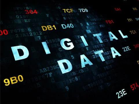 Information concept: Digital Data on Digital background Stock Illustration