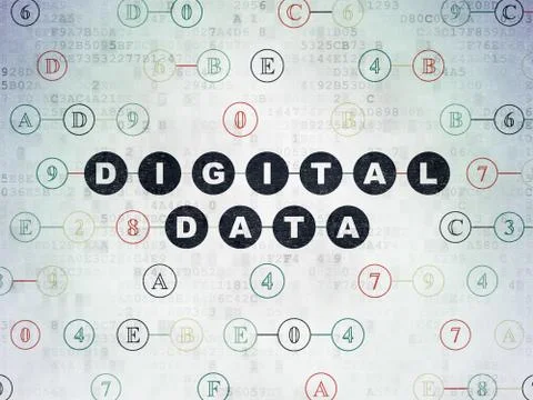 Information concept: Digital Data on Digital Data Paper background Stockillustratie