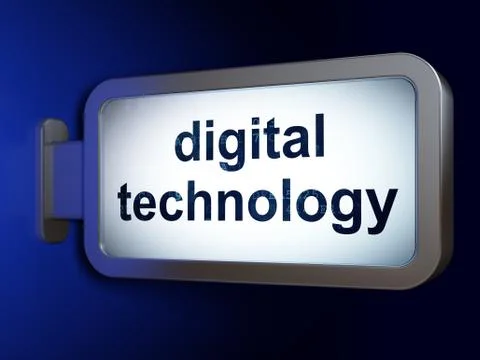 Information concept: Digital Technology on billboard background Illustration