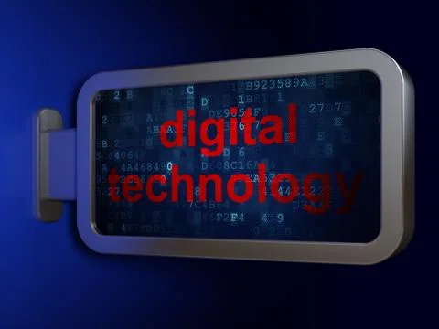 Information concept: Digital Technology on billboard background Illustration