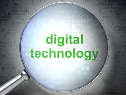 Information concept: Digital Technology with optical glass Stockillustratie