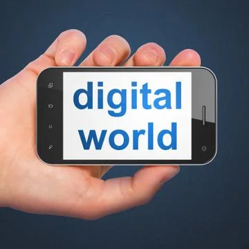 Information concept: Digital World on smartphone イラスト素材