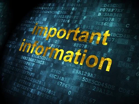Information concept: Important Information on digital background Stockillustratie