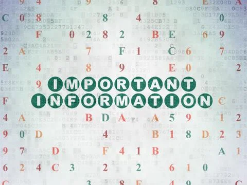 Information concept: Important Information on Digital Paper background Stock Illustration