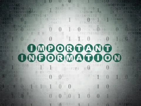 Information concept: Important Information on Digital Data Paper background 스톡 일러스트