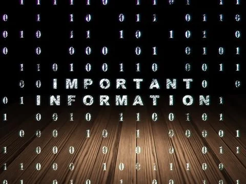 Information concept: Important Information in grunge dark room Stock Illustration