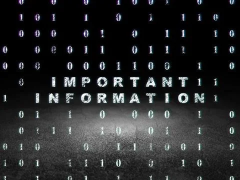Information concept: Important Information in grunge dark room Stock Illustration