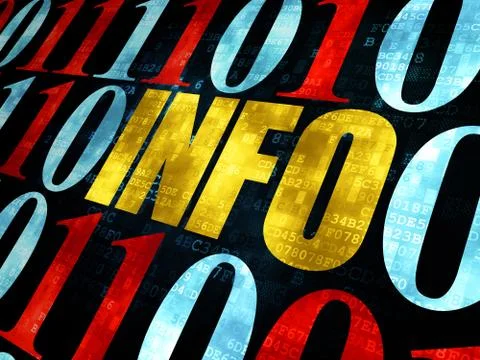 Information concept: Info on Digital background 스톡 일러스트