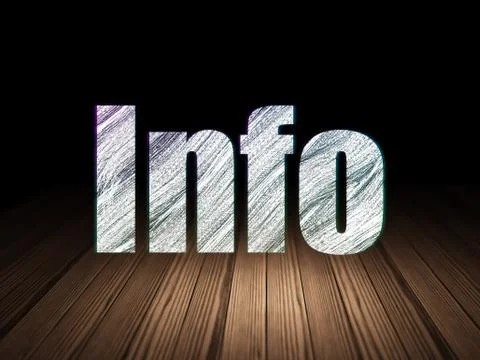 Information concept: Info in grunge dark room Stockillustratie