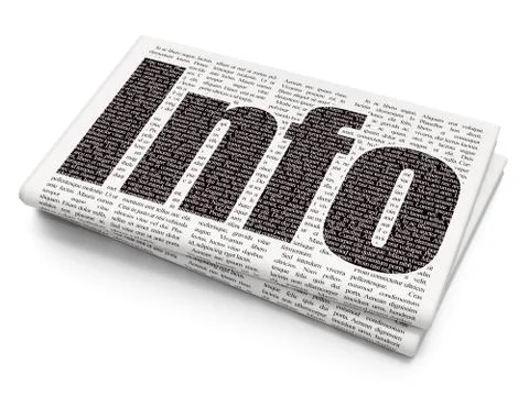 Information concept: Info on Newspaper background Illustrazione stock