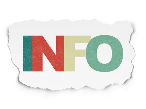 Information concept: Info on Torn Paper background Stock Illustration