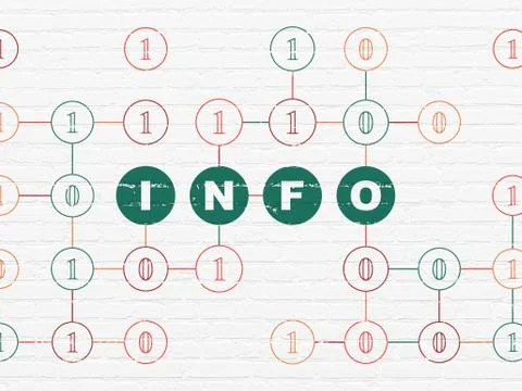 Information concept: Info on wall background Stockillustratie