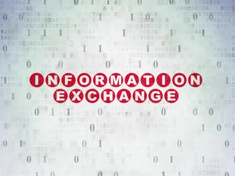 Information concept: Information Exchange on Digital Paper background Illustrazione stock