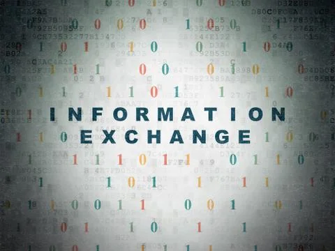 Information concept: Information Exchange on Digital Data Paper background 스톡 일러스트