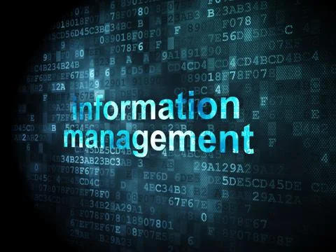 Information concept: Information Management on digital backgroun Illustrazione stock