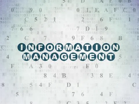 Information concept: Information Management on Digital Paper background Stock Illustration