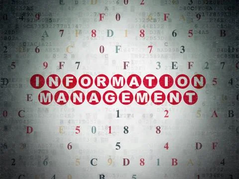 Information concept: Information Management on Digital Paper background 스톡 일러스트