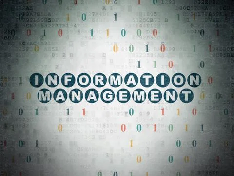 Information concept: Information Management on Digital Data Paper background Illustrazione stock
