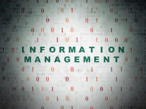 Information concept: Information Management on Digital Data Paper background Stock Illustration