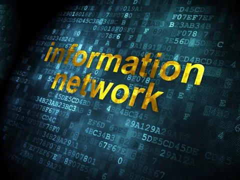 Information concept: Information Network on digital background Stock Illustration