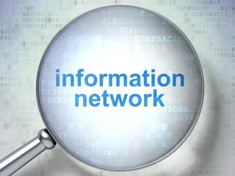 Information concept: Information Network with optical glass Stock Illustration