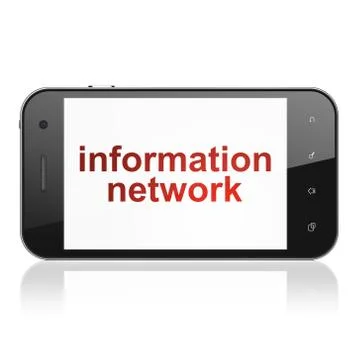 Information concept: Information Network on smartphone Stock-Illustration