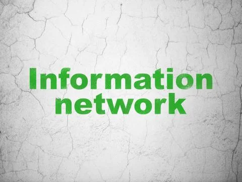 Information concept: Information Network on wall background Illustrazione stock
