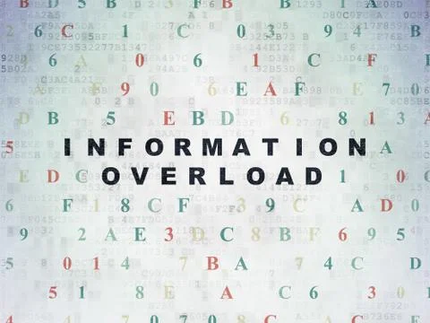 Information concept: Information Overload on Digital Paper background Stock Illustration