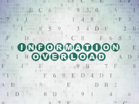 Information concept: Information Overload on Digital Data Paper background Stock Illustration