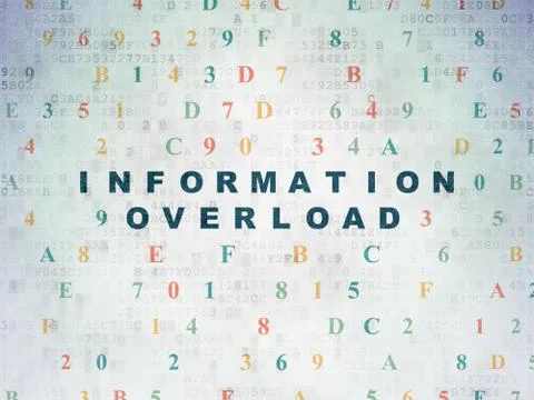 Information concept: Information Overload on Digital Data Paper background Stock Illustration