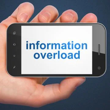 Information concept: Information Overload on smartphone Illustrazione stock