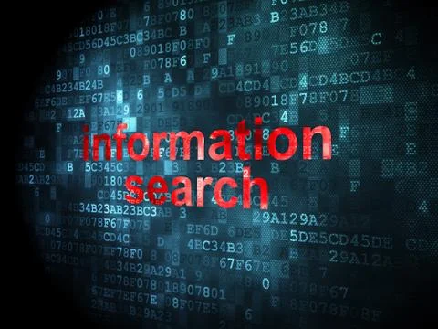 Information concept: Information Search on digital background Illustrazione stock