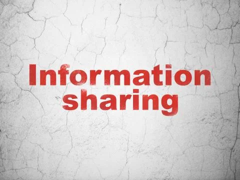 Information concept: Information Sharing on wall background Illustrazione stock