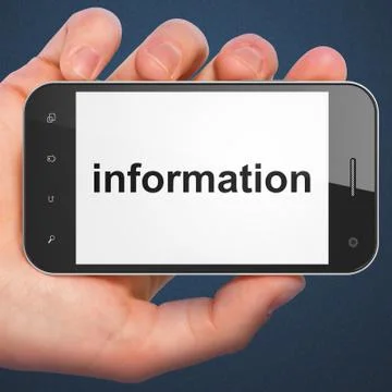 Information concept: Information on smartphone Illustrazione stock