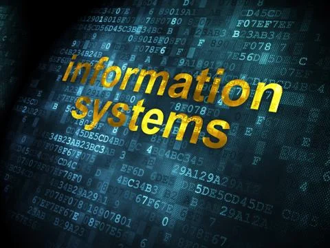 Information concept: Information Systems on digital background Illustrazione stock