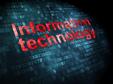 Information concept: Information Technology on digital backgroun Stock Illustration