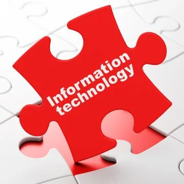 Information concept: Information Technology on puzzle background イラスト素材