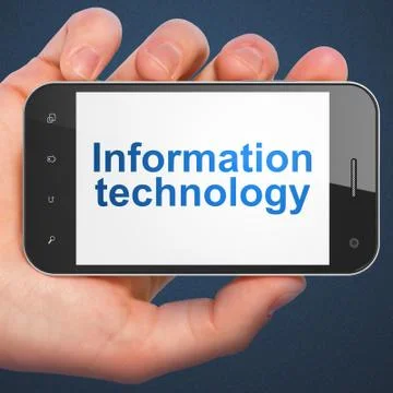 Information concept: Information Technology on smartphone Illustrazione stock