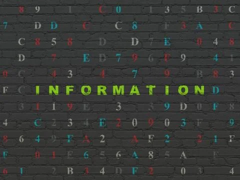 Information concept: Information on wall background Stock Illustration